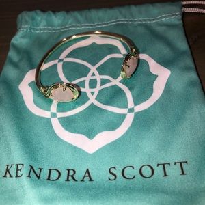 Kendra Scott cuff in gold with pink